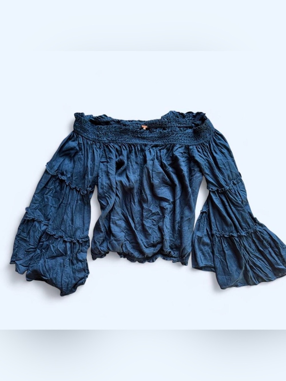 Free people Off-Shoulder Navy Blouse